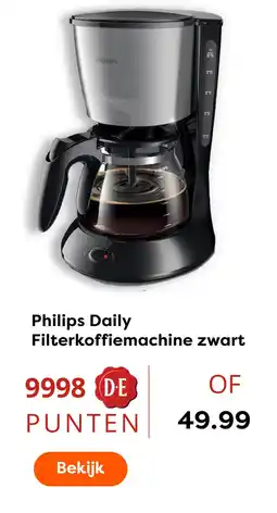 The Read Shop Philips daily filterkoffiemachine zwart aanbieding