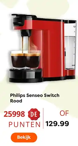 The Read Shop Philips senseo switch rood aanbieding