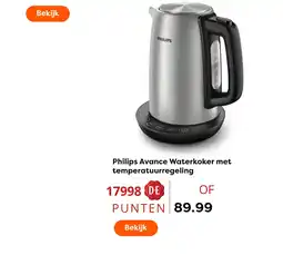 The Read Shop Philips avance waterkoker met temperatuurregeling aanbieding