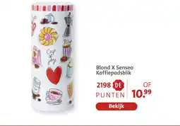 Bruna Blond x senseo koffiepadsblik aanbieding