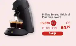 Bruna Philips senseo original plus diep zwart aanbieding