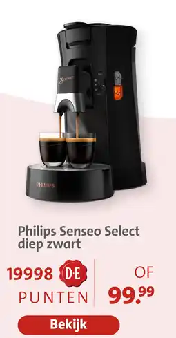 Bruna Philips Senseo Select Select diep zwart aanbieding