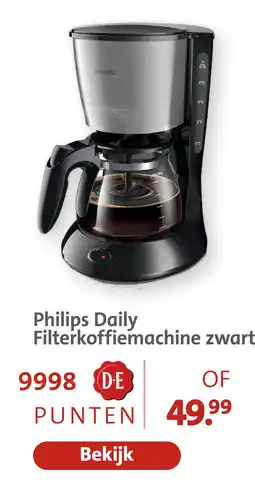 Bruna Philips daily filterkoffiemachine zwart aanbieding