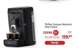 Bruna Philips senseo maestro diep zwart aanbieding