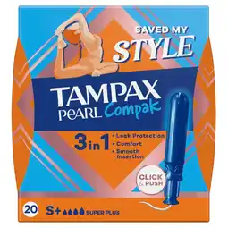 Kruidvat Tampax Pearl Compak Super Plus Tampons aanbieding