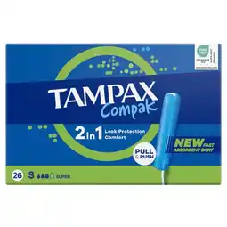 Kruidvat Tampax Compak Super Tampons aanbieding