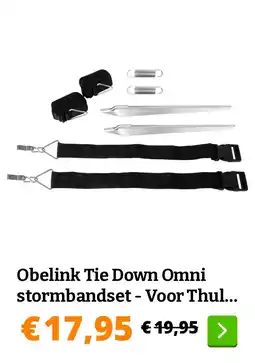 Obelink Obelink Tie Down Omni stormbandset - Voor Thule luifels aanbieding