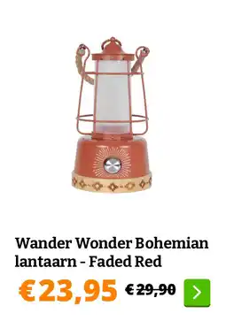 Obelink Wander Wonder Bohemian lantaarn - Faded Red aanbieding