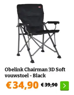 Obelink Obelink Chairman 3D Soft vouwstoel - Black aanbieding