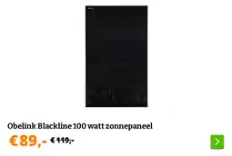 Obelink Obelink Blackline 100 watt zonnepaneel aanbieding