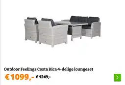 Obelink Outdoor Feelings Costa Rica 4-delige loungeset aanbieding