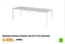 Obelink Hartman Comino Ceramic wit 223 x 105 tuintafel aanbieding
