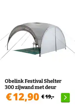 Obelink Obelink Festival Shelter 300 zijwand met deur aanbieding