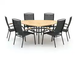 Kees Smit Hartman Raffaelo/Triangular 170cm dining tuinset 7-delig stapelbaar aanbieding
