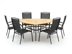 Kees Smit Hartman Raffaelo/Triangular 170cm dining tuinset 7-delig stapelbaar aanbieding