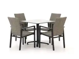 Kees Smit Manifesto Villongo/Canzo 80cm dining tuinset 5-delig stapelbaar inklapbaar aanbieding