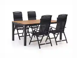 Kees Smit Forza Capri/Fidenza 160cm dining tuinset 5-delig verstelbaar aanbieding