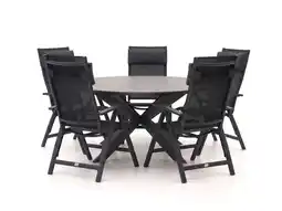 Kees Smit Bellagio Avenza/Fidenza ø149cm dining tuinset 6-delig verstelbaar aanbieding