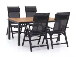 Kees Smit Bellagio Avenza/Fidenza 160cm dining tuinset 5-delig verstelbaar aanbieding