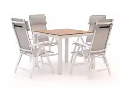 Kees Smit Bellagio Avenza/Fidenza 90cm dining tuinset 5-delig verstelbaar aanbieding