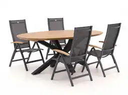 Kees Smit Hartman Troy/Stephanie 200cm dining tuinset 5-delig verstelbaar aanbieding