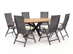 Kees Smit Hartman Troy/Stephanie 240cm dining tuinset 7-delig verstelbaar aanbieding