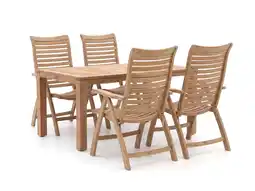 Kees Smit Sunyard Corby/Buxton 160cm dining tuinset 5-delig verstelbaar aanbieding
