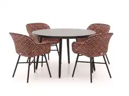 Kees Smit Hartman Delphine/Sophie Studio ø128cm dining tuinset 5-delig aanbieding