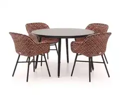 Kees Smit Hartman Delphine/Sophie Studio ø128cm dining tuinset 5-delig aanbieding