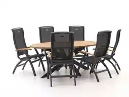Kees Smit Hartman Da Vinci/Stephanie 240cm dining tuinset 7-delig verstelbaar aanbieding
