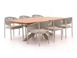 Kees Smit Bellagio Panaro/Induno Deens Ovaal 240cm dining tuinset 7-delig stapelbaar aanbieding