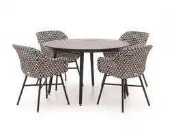Kees Smit Hartman Delphine/Sophie Studio ø128cm dining tuinset 5-delig aanbieding