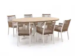 Kees Smit Manifesto Rivola/ROUGH-Y Ellips 200cm dining tuinset 7-delig aanbieding