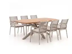 Kees Smit Bellagio Marudo/Induno Deens Ovaal 240cm dining tuinset 7-delig stapelbaar aanbieding
