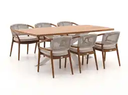 Kees Smit Bellagio Brasimone/Induno Deens Ovaal 240cm dining tuinset 7-delig stapelbaar aanbieding