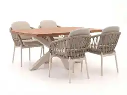 Kees Smit Bellagio Cupello/Induno Deens Ovaal 180cm dining tuinset 5-delig aanbieding