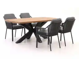 Kees Smit Tierra Outdoor Liv/Induno Deens Ovaal 180cm dining tuinset 5-delig stapelbaar aanbieding