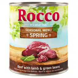 Zooplus 6x800g Lente Menu Lam met Sperziebonen Rocco Natvoer Honden aanbieding