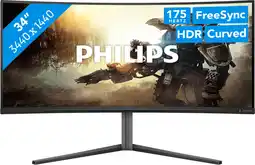 Coolblue Philips Evnia 34M2C6500/00 QD-OLED Curved aanbieding
