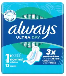 De Online Drogist Always Ultra Dry Maandverband 1 Normaal 13ST aanbieding