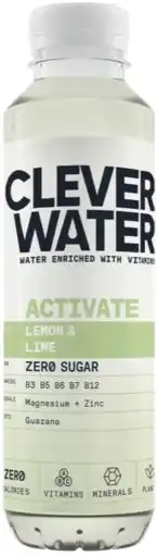 De Online Drogist Clever Water Activate Lemon & Lime 500ML aanbieding