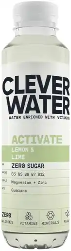 De Online Drogist Clever Water Activate Lemon & Lime 500ML aanbieding