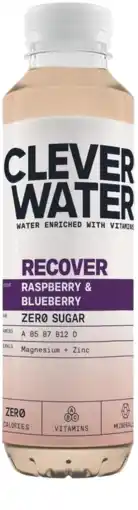 De Online Drogist Clever Water Recover Raspberry & Blueberry 500ML aanbieding