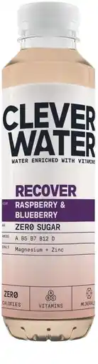 De Online Drogist Clever Water Recover Raspberry & Blueberry 500ML aanbieding