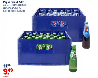 Makro Pepsi, Sisi of 7-Up 200ml aanbieding