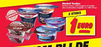 Nettorama Almhof Toetjes 2 stuks 2 x 180 / 150 gr. aanbieding