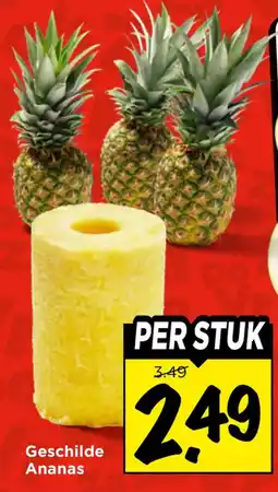 Vomar Voordeelmarkt Geschilde Ananas aanbieding