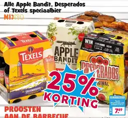 Boon`s Markt Texels, Apple Bandit, Desperados of Texels speciaalbier aanbieding