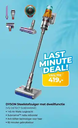 EP Beerepoot Dyson steelstofzuiger met dweilfunctie (v12 detect submarine) aanbieding
