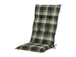 Lidl LIVARNO Tuinstoelkussen hoge rug Valencia/Miami 120 x 50 cm (Groen/geruit) aanbieding